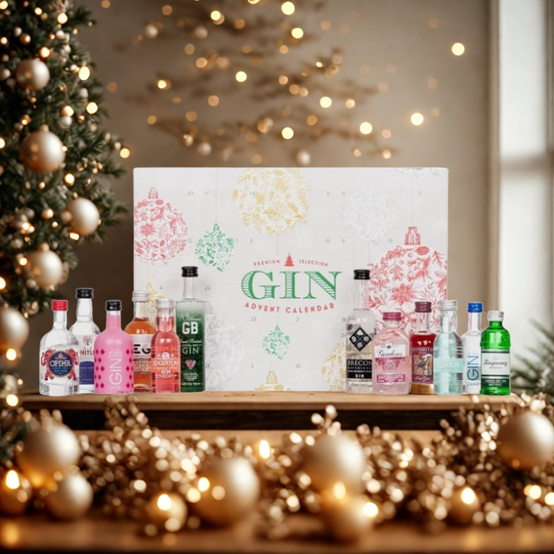 Gin Advent Calendar – 24 Premium Gins in White Gift Box