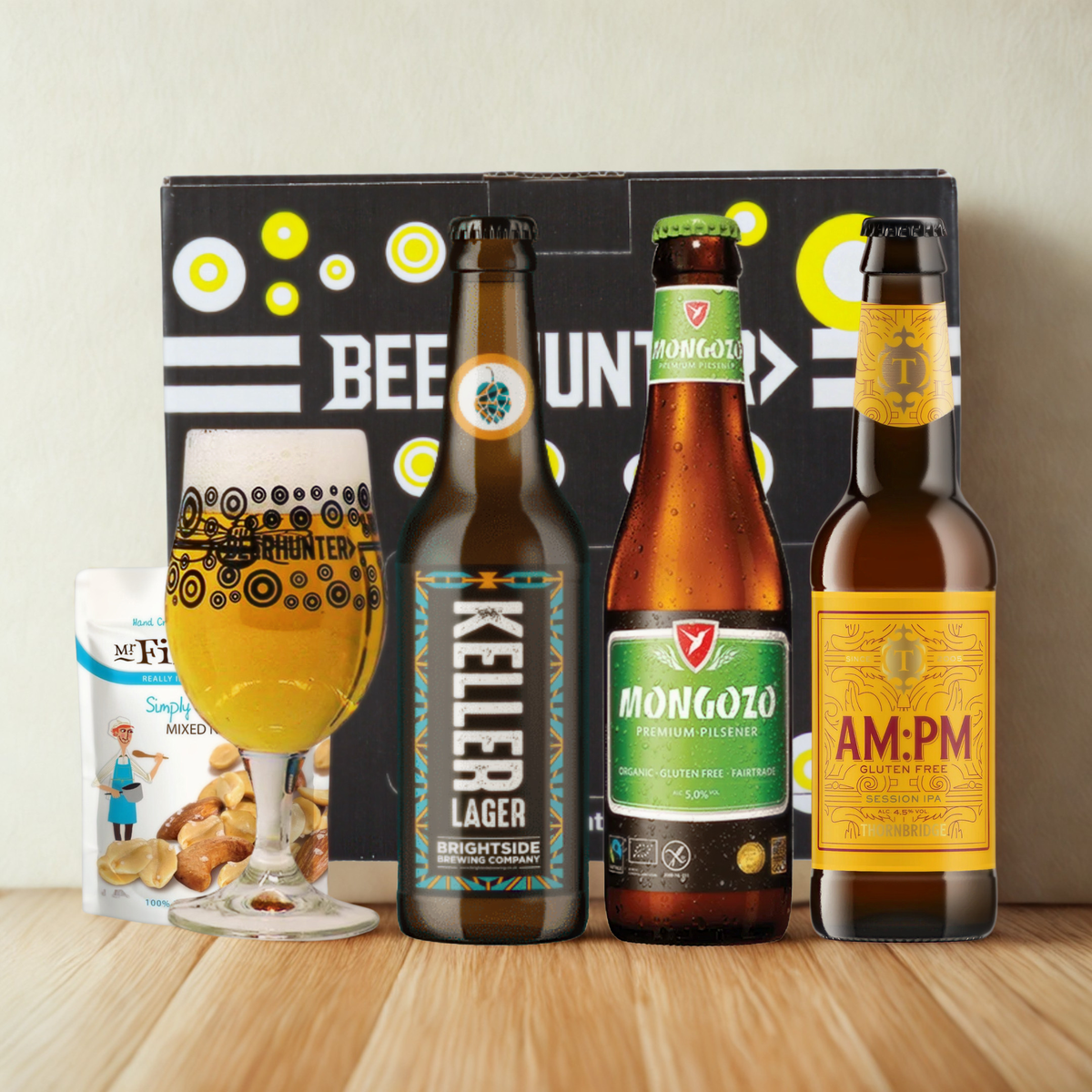 Gluten Free Beer Gift Set with Branded Glass (3 Pack)