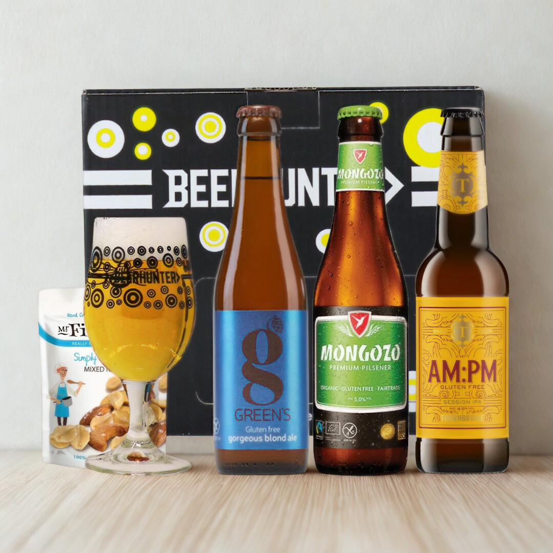 Gluten Free Beer Gift Set with Branded Glass (3 Pack)