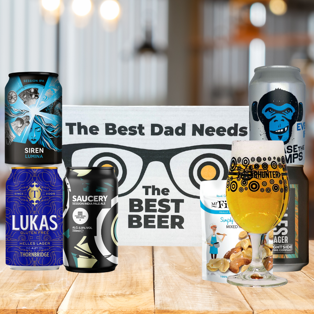 Gluten Free Craft Beer &quot;Best Dad&quot; Gift Pack with Glass - BEERHUNTER