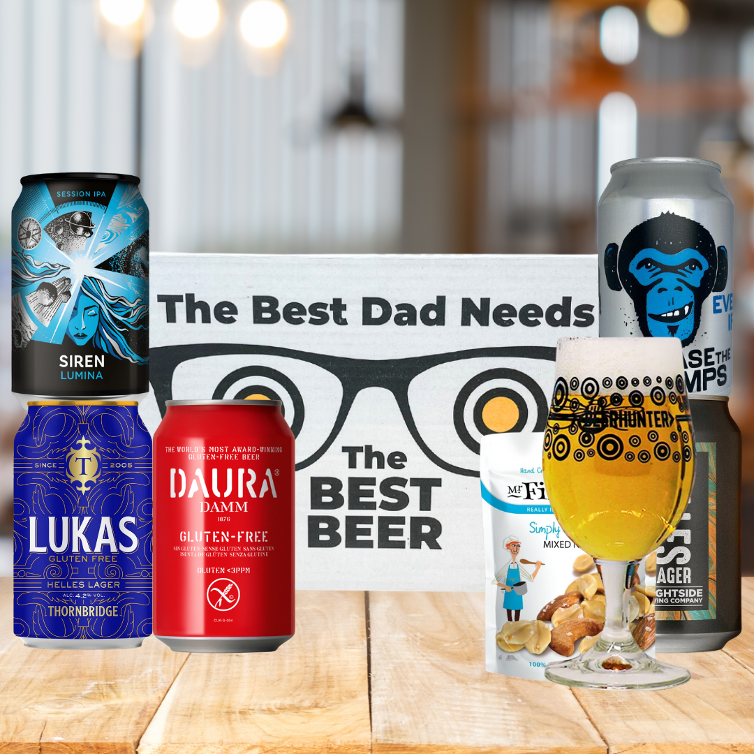 Gluten Free Craft Beer "Best Dad" Gift Pack with Glass