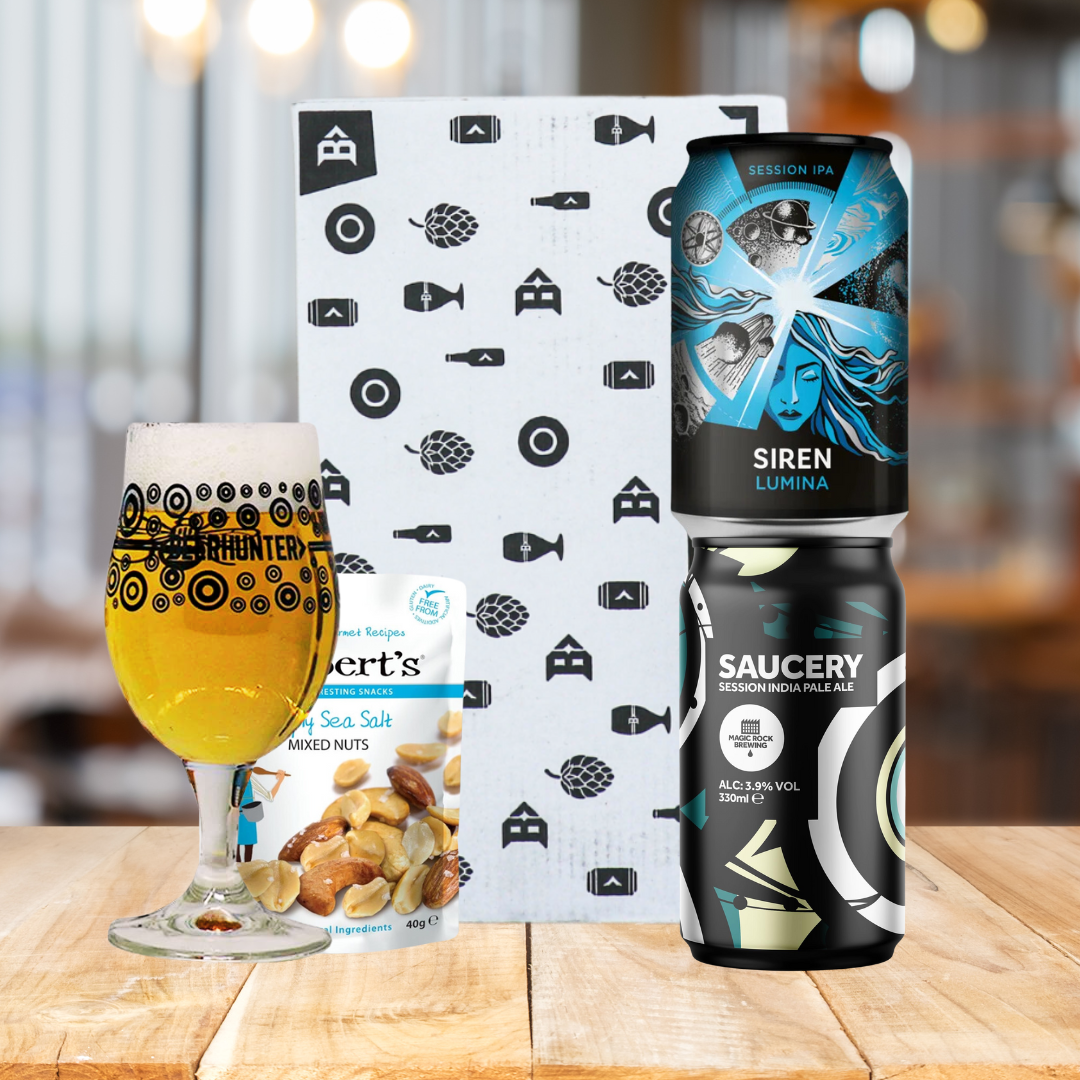 Gluten Free &amp;amp; Vegan Craft Beer 2 Can Gift Set with Beer Hunter Glass (330ml Cans) - BEERHUNTER