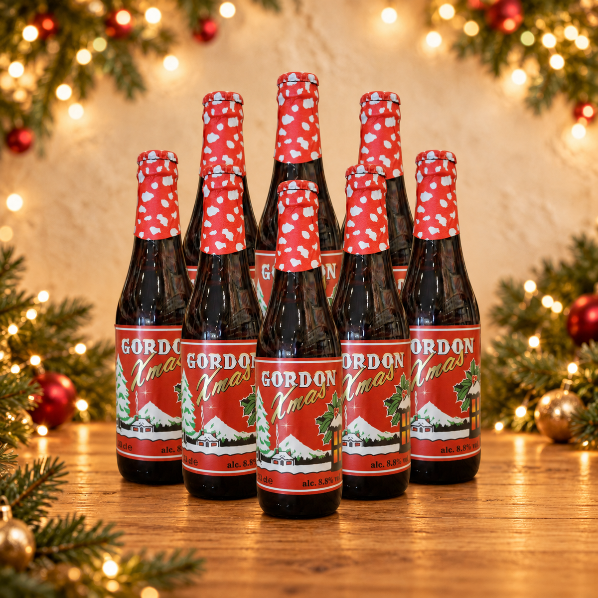 Gordon's Xmas Strong Belgian Seasonal Christmas Beer 330ml Bottles - 8.8% ABV (8 Pack)