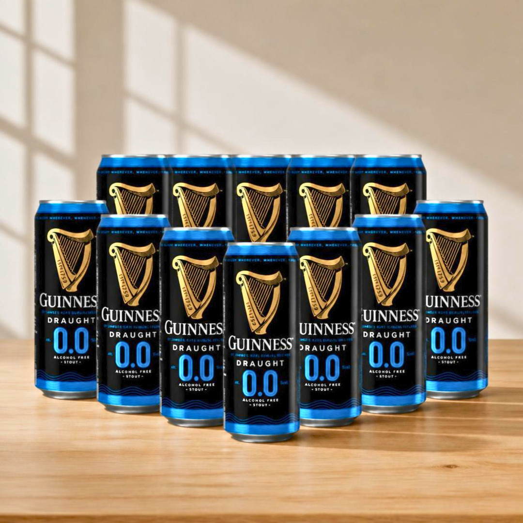 Guinness Draught Alcohol Free Stout 440ml Cans (Multipack) - 0.0% ABV