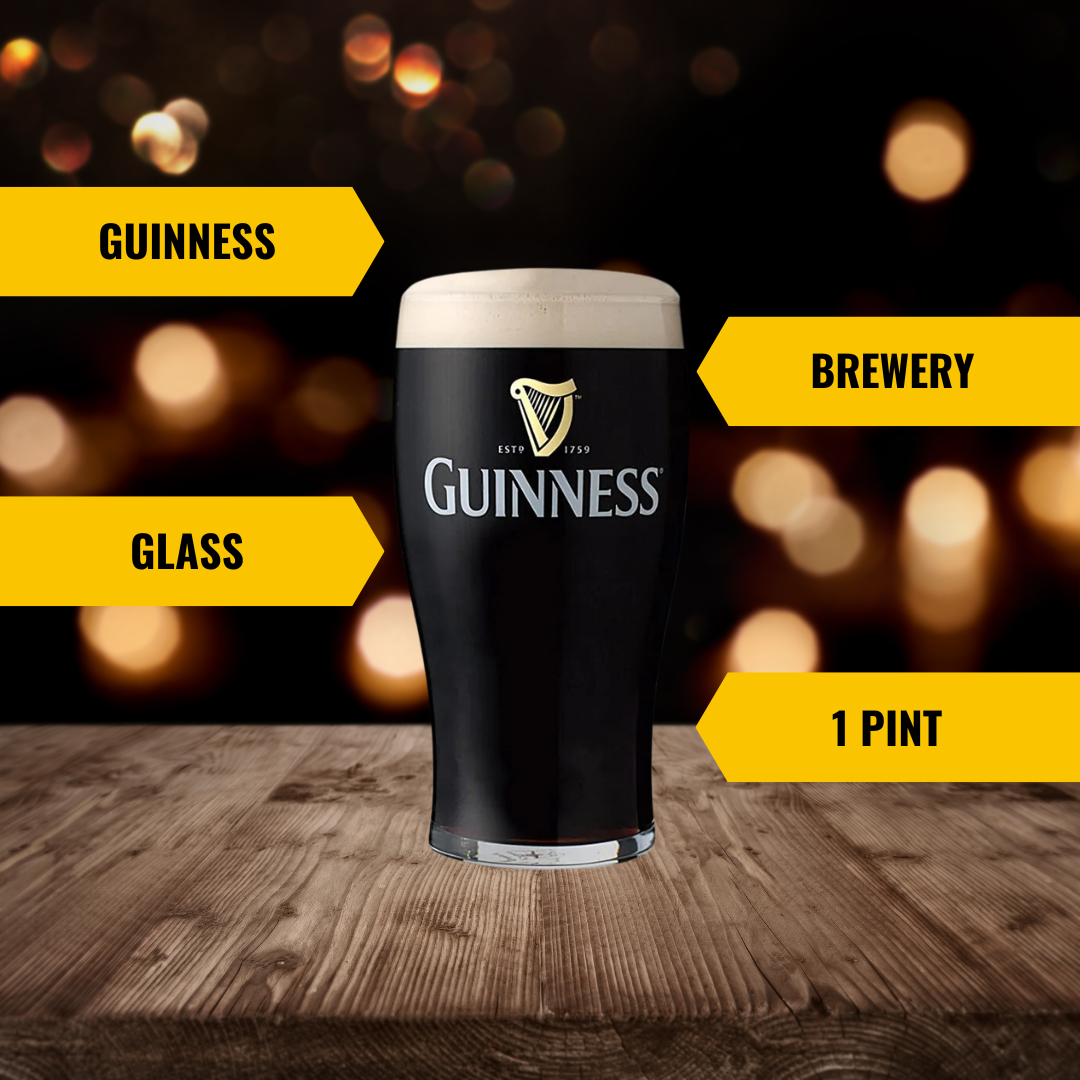 Guinness Official Branded Pint Glass - BEERHUNTER