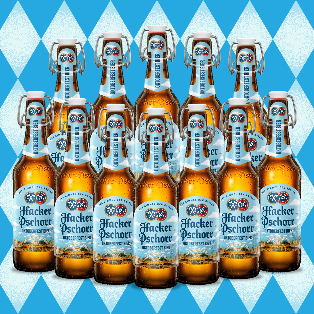 Hacker Pschorr Oktoberfest Limited Edition Bier Beer 500ml Bottles - 5.8% ABV (12 Pack) - BEERHUNTER