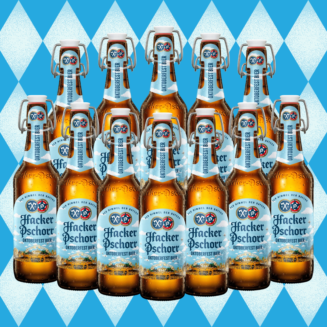 Hacker-Pschorr Oktoberfest Bier 500ml Bottles - 5.9% ABV (Multipack)