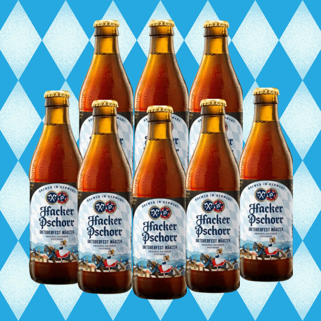 Hacker Pschorr Oktoberfest Märzen Beer 330ml Bottles - 5.8% ABV (Multipack)