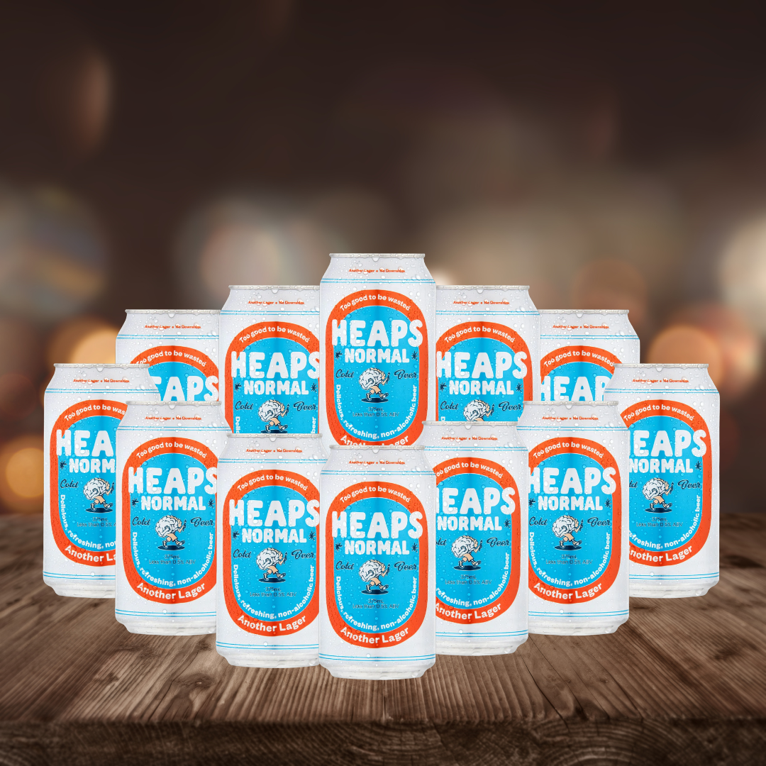 Heaps Normal Another Lager Non-alcoholic 375ml Cans - 0.5% ABV (12 Pack)