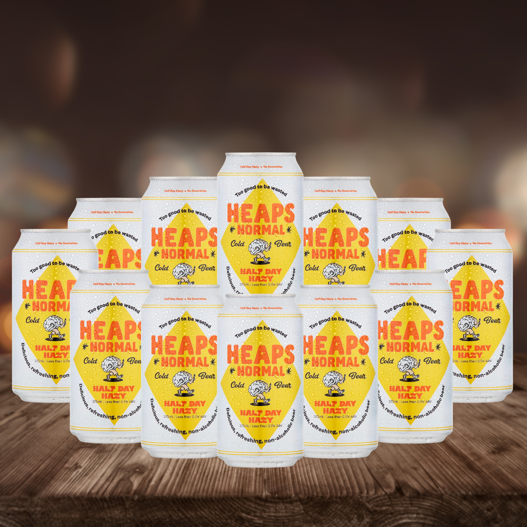 Heaps Normal Half Day Hazy Non-Alcoholic Hazy Pale Ale 375ml Cans - 0.5% ABV (Multipack)