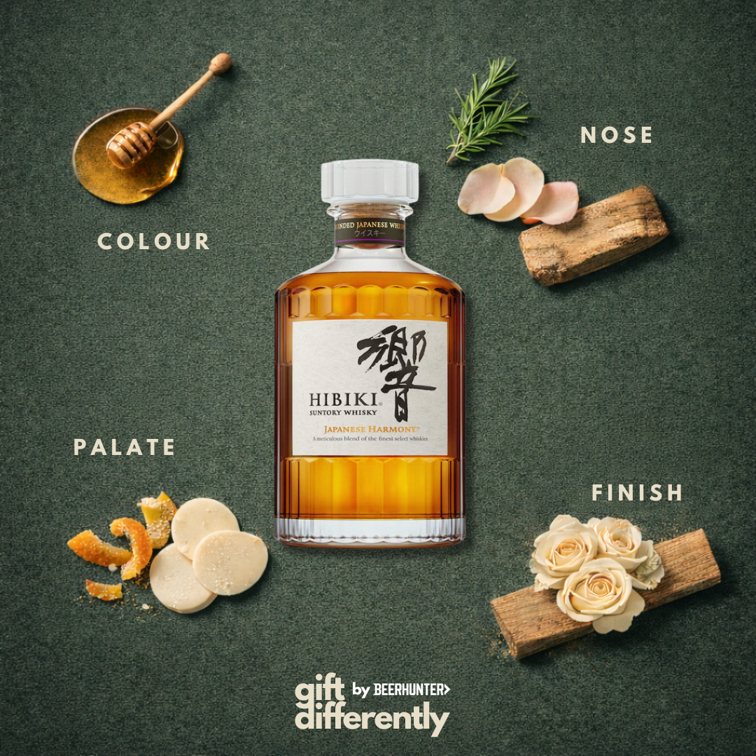 Hibiki Japanese Harmony Whisky 16" Luxury Gift Hamper with Chocolates and Accessories - 70cl (43% ABV)