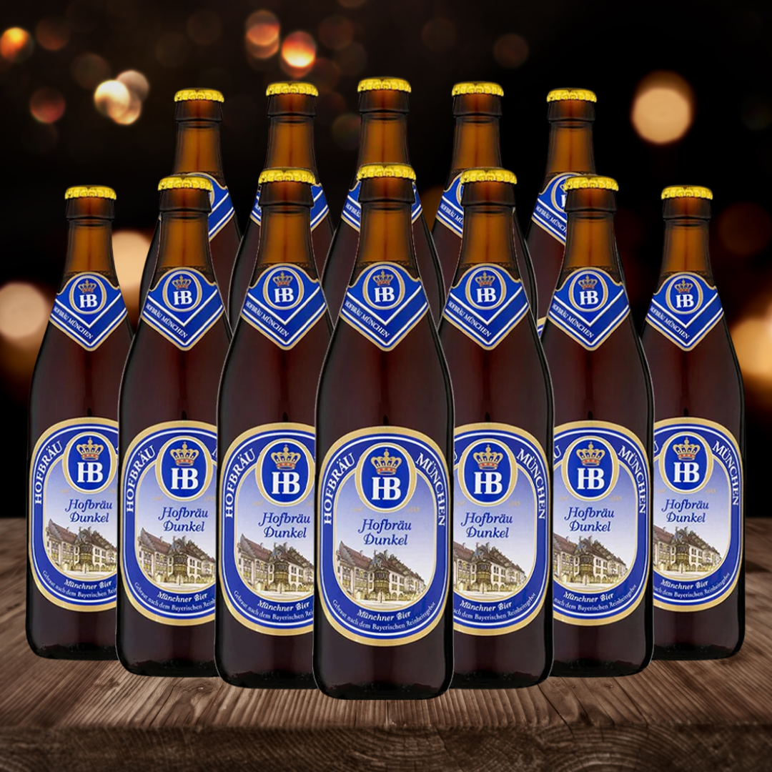 Hofbräu Dunkel German Dark Lager 500ml Bottles - 5.5% ABV (12 Pack) - BEERHUNTER