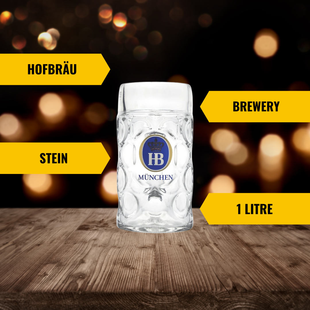 Hofbräu Official 1ltr Branded Stein - BEERHUNTER