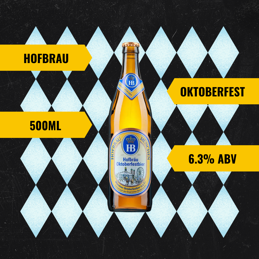 Hofbräu Oktoberfest Beer 500ml Bottles - 6.3% ABV (Multipack)