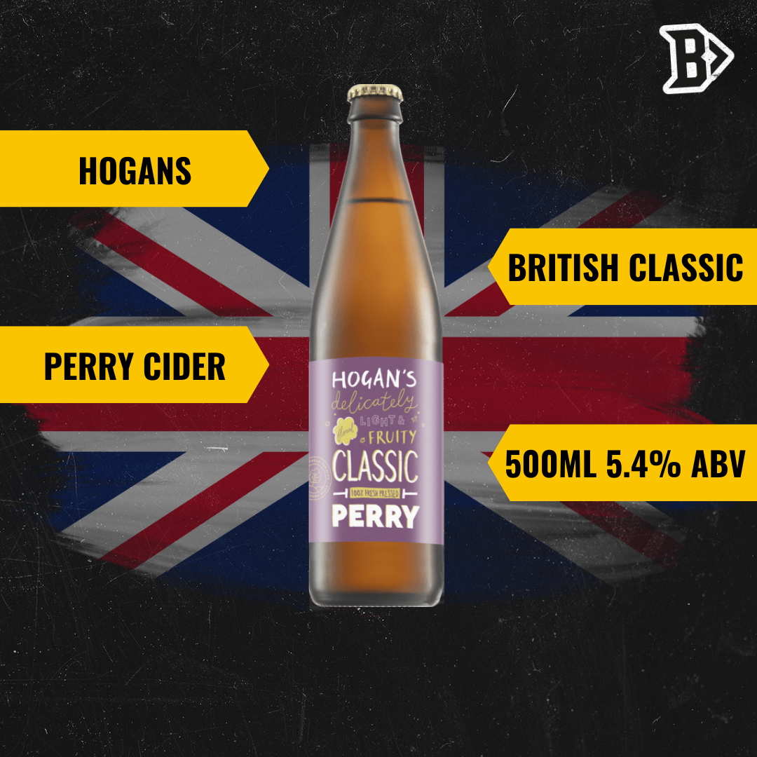 Hogan's British Classic Perry Cider 500ml Bottles - 5.4% ABV - BEERHUNTER