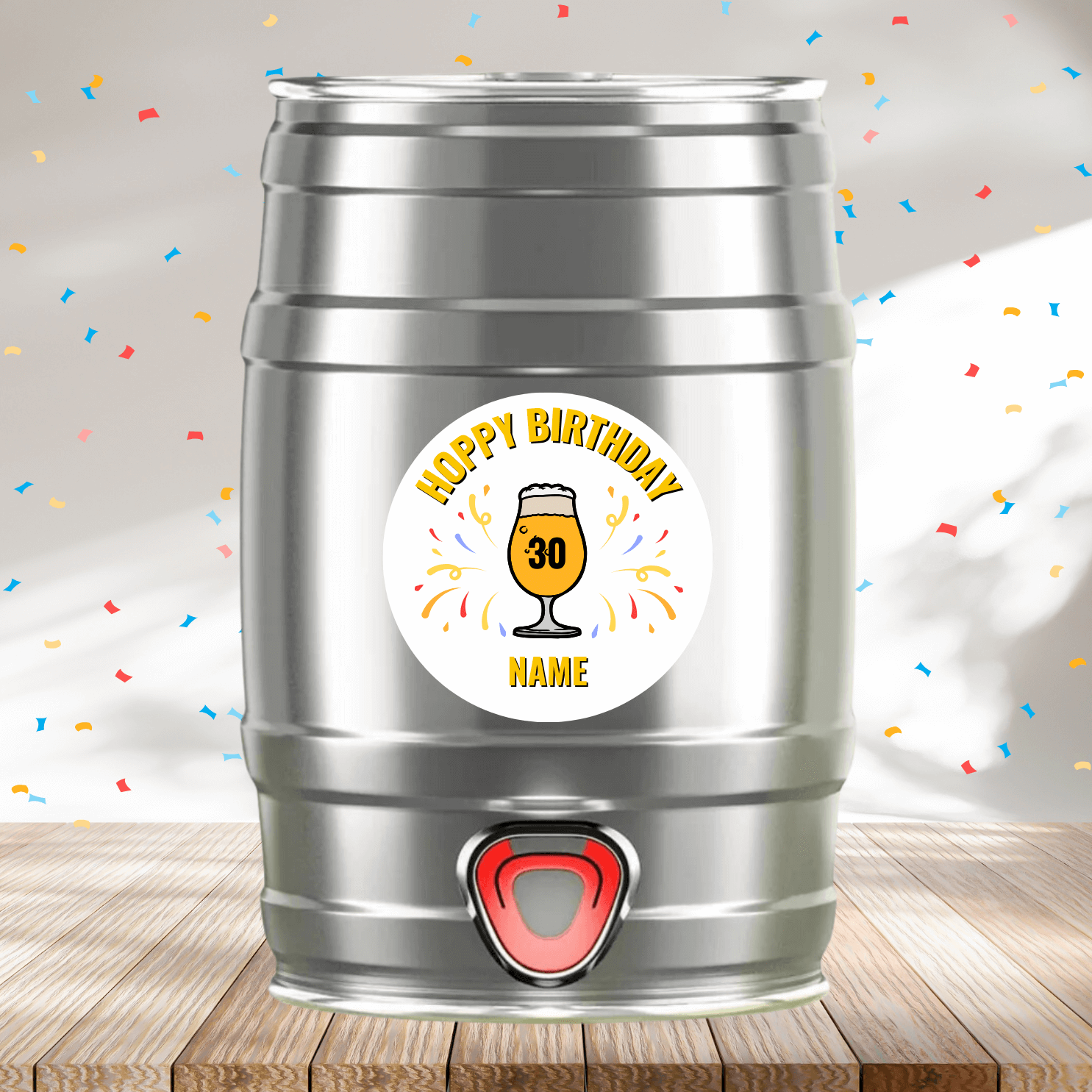 Personalised Hoppy Birthday Limited Edition Session IPA Mini Party Keg - 4.5% ABV (5 Litre)