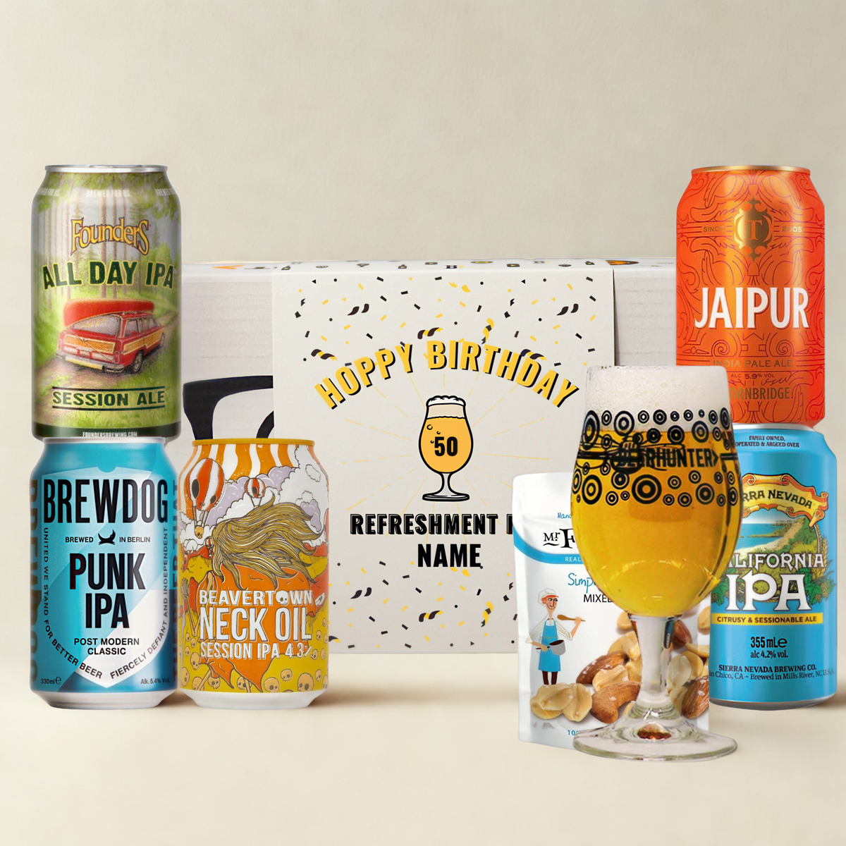 Personalised IPA Birthday Craft Beer Gift Set - (5 x 330ml)