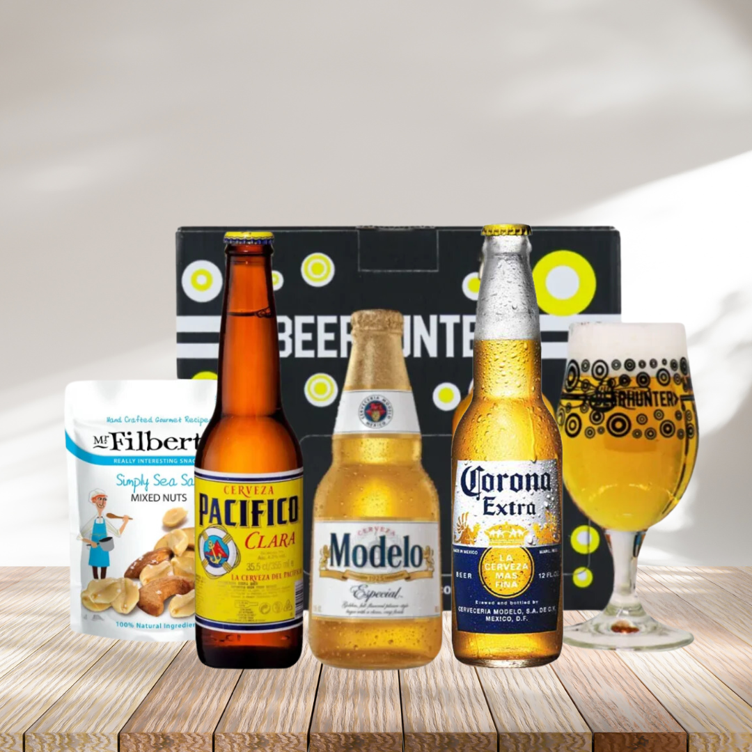 Introduction to Mexican Lager Gift Set with Beerhunter Glass (3 Pack) - BEERHUNTER
