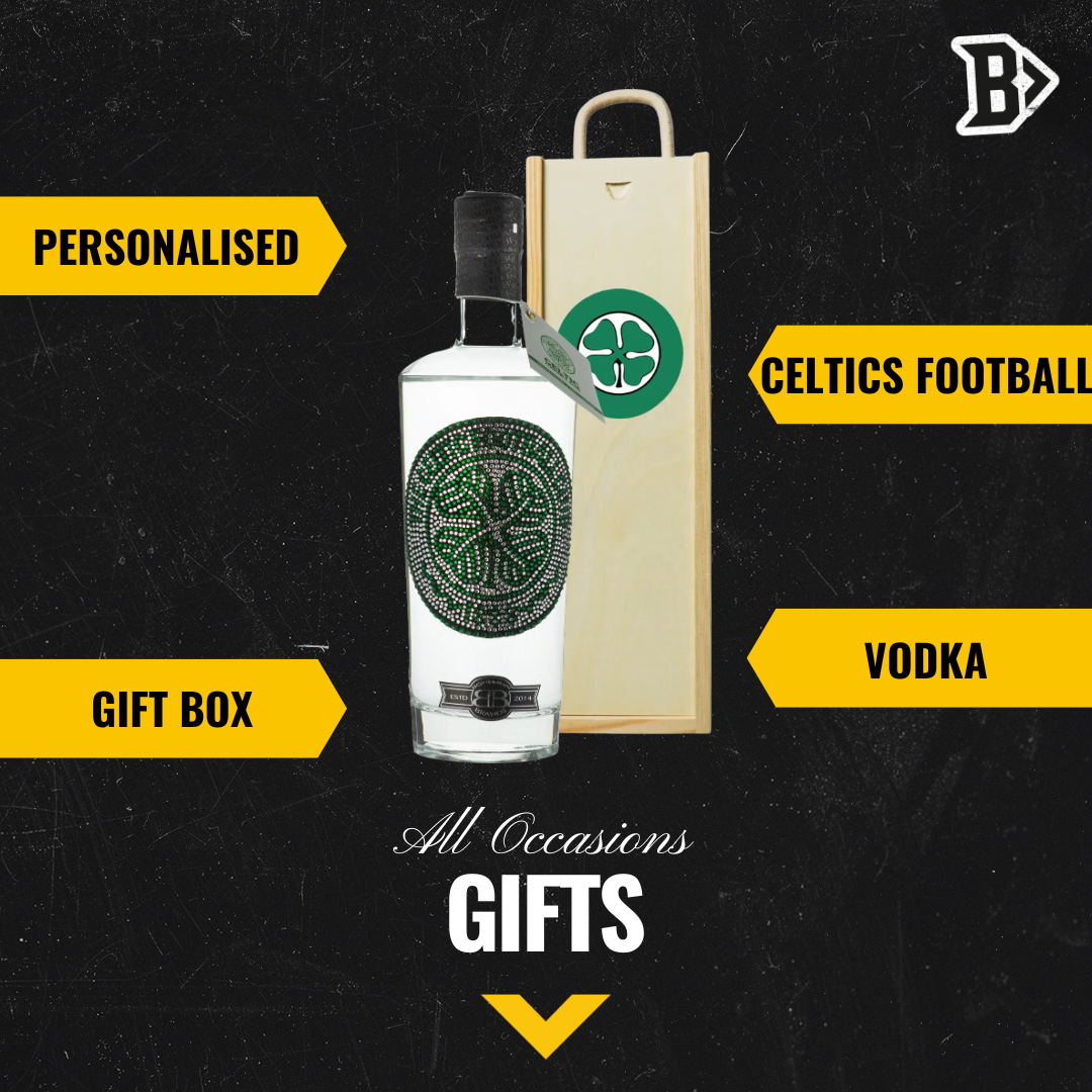 Glasgow Celtic Football Vodka in Personalised Presentation Box (70cl) - 37.5% ABV