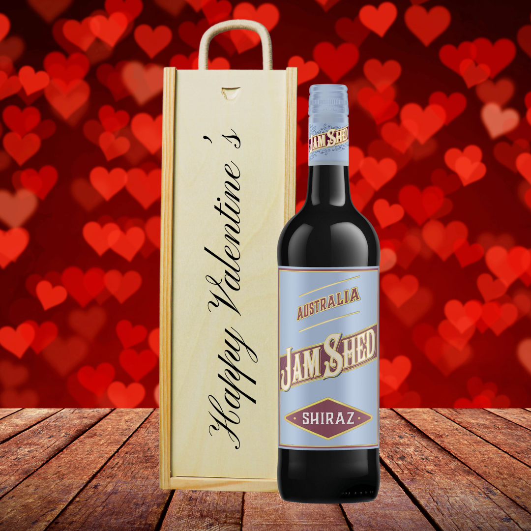 Jam Shed Shiraz Red Wine Valentines Gift Set