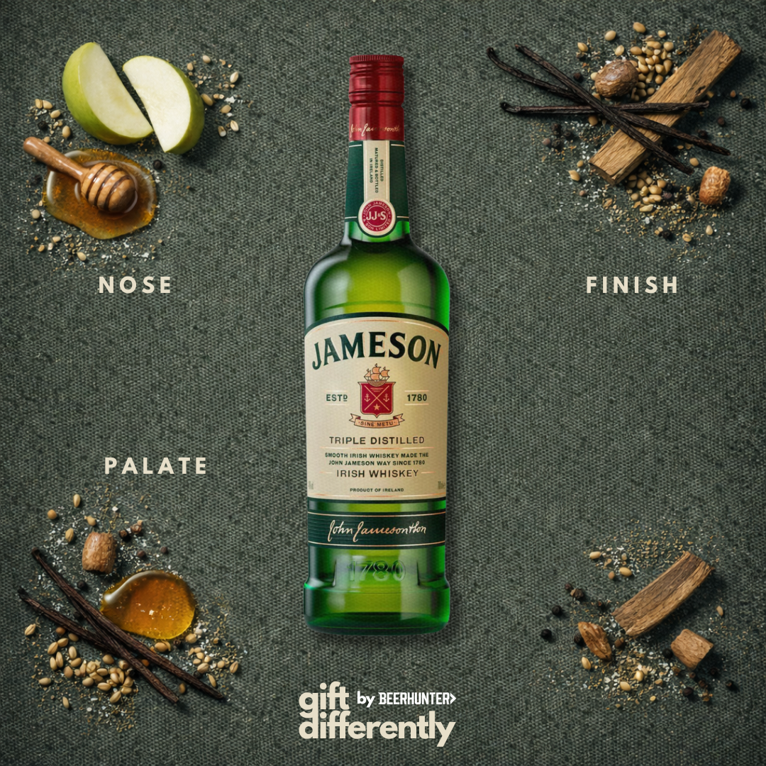 Personalised Jameson Triple Distilled Irish Whiskey Gift Set with Glass