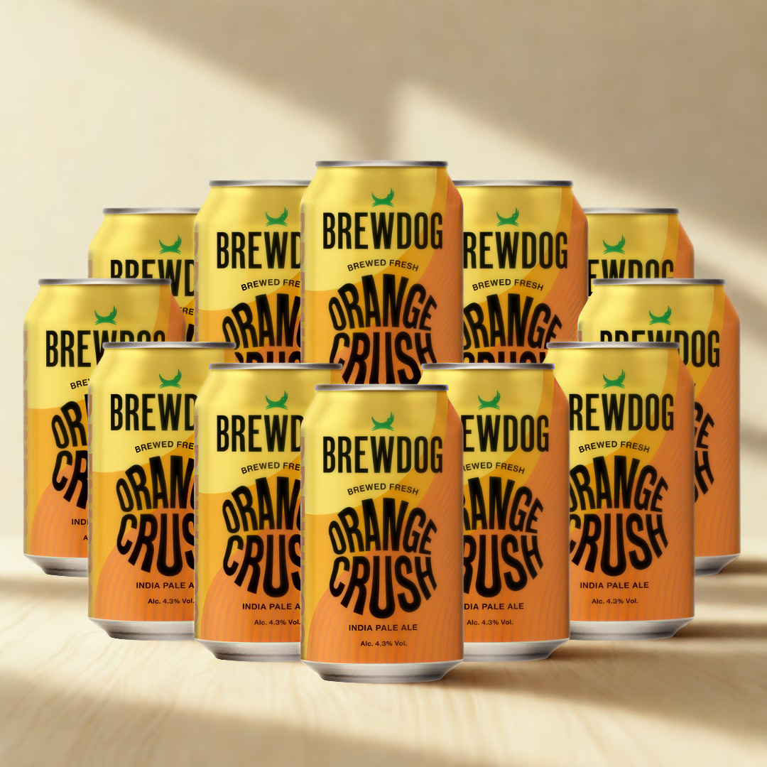 BrewDog Craft IPA Beer Orange Crush 4.3% ABV (12 Pack) - BBE 26/04/26