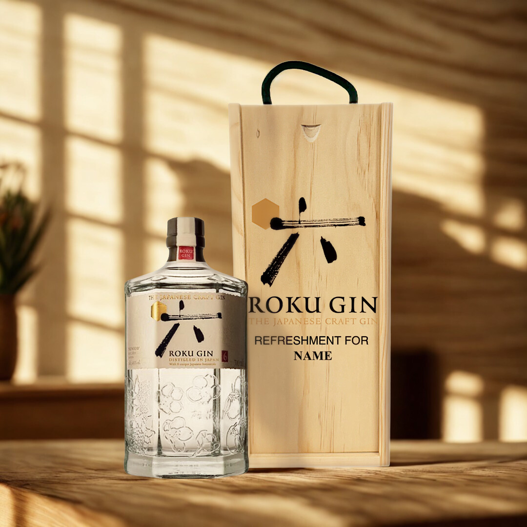 Personalised Roku Japanese Gin Gift Set - 70cl (43%)