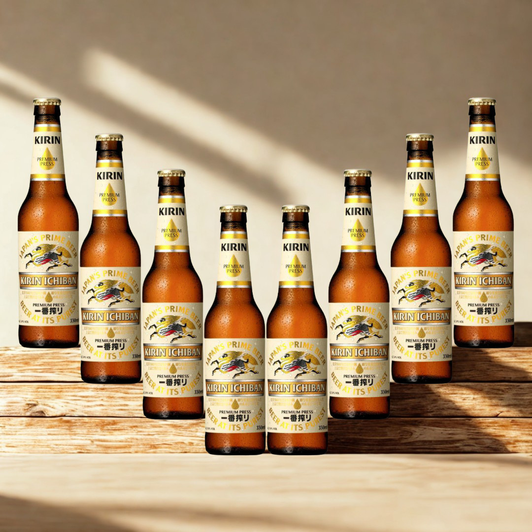 Kirin Ichiban Japanese Lager 330ml Bottles - 4.6% ABV (Multipack)