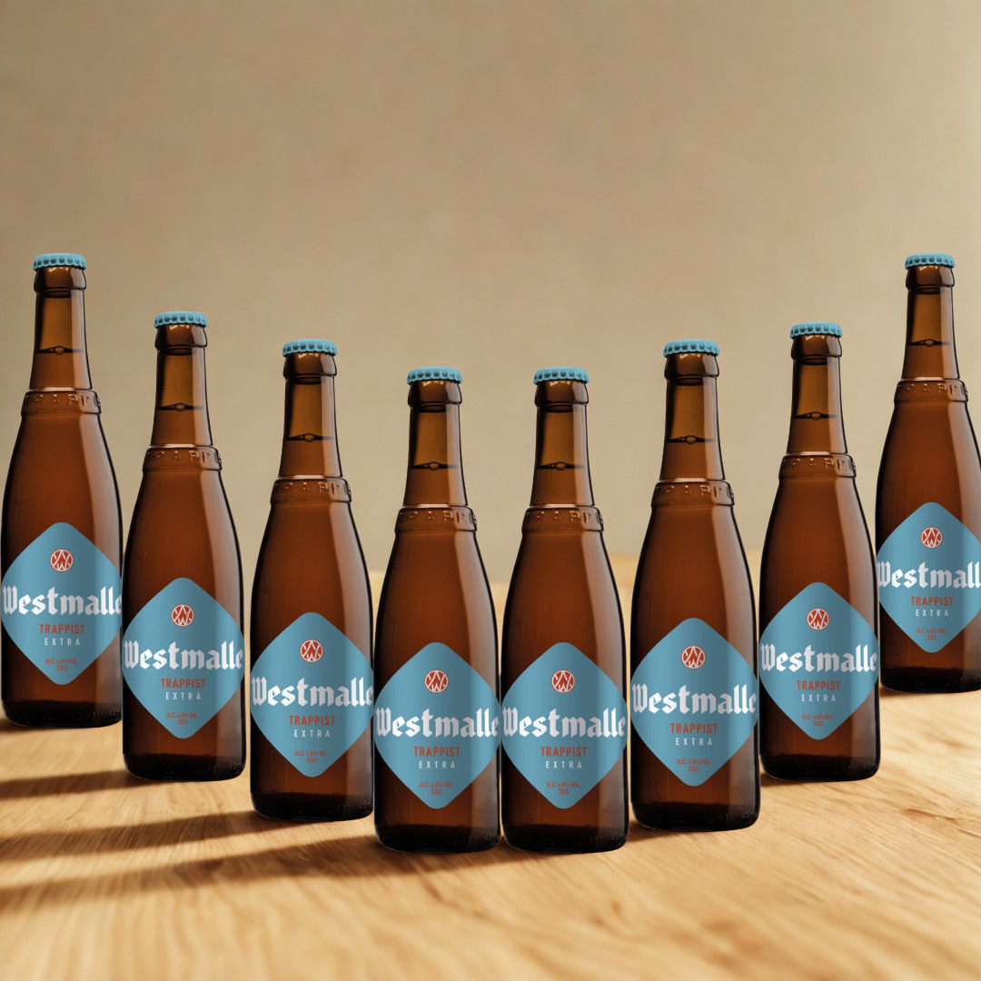 Westmalle Belgian Trappist Extra Blonde 330ml Bottles (Multipack) - 4.8% ABV