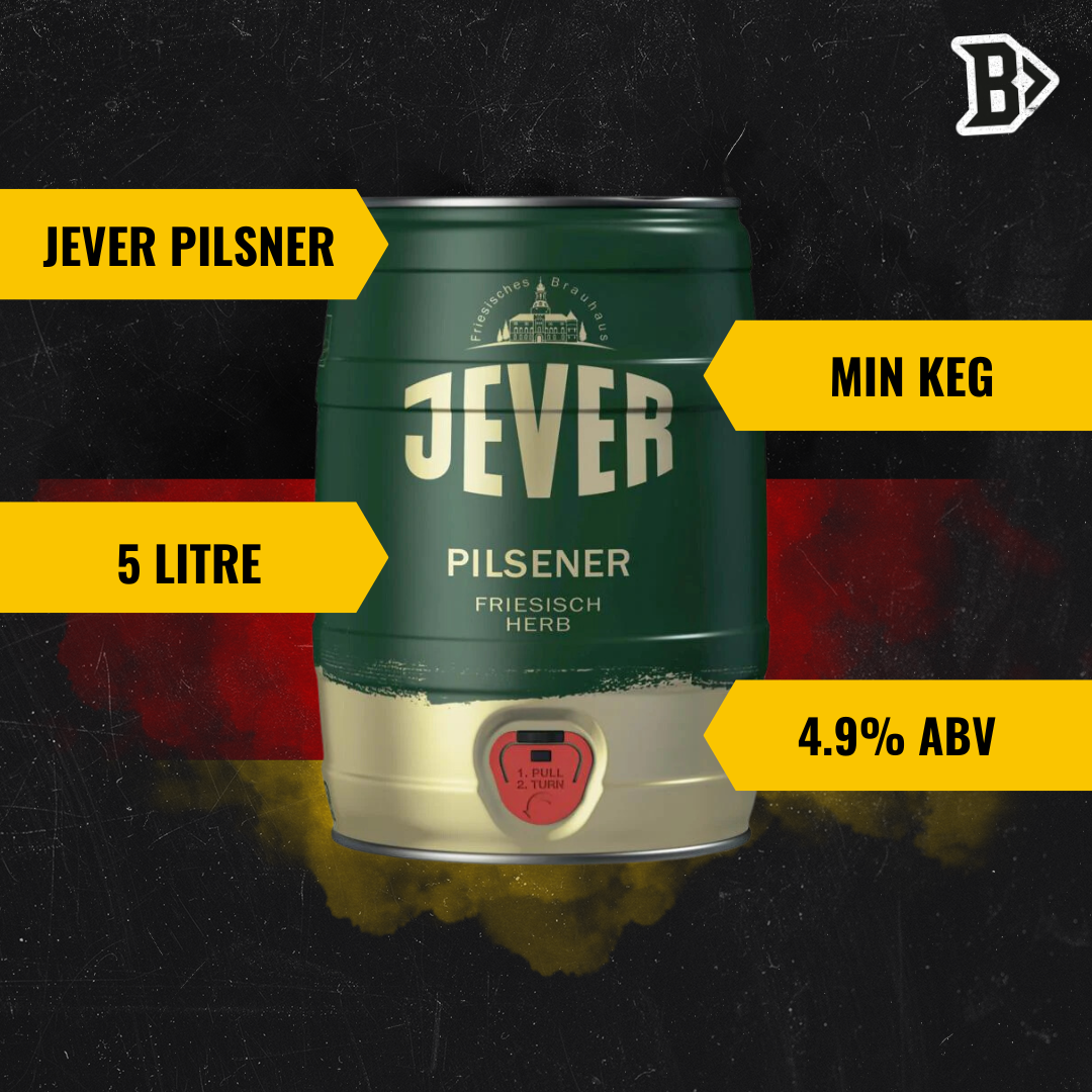 Jever Pilsener 5ltr 4.9% ABV Mini Keg - BEERHUNTER