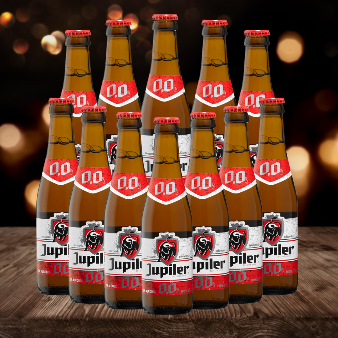 Jupiler Belgian Alcohol Free Beer 250ml Bottles - 0.0% ABV (12 Pack) - BEERHUNTER