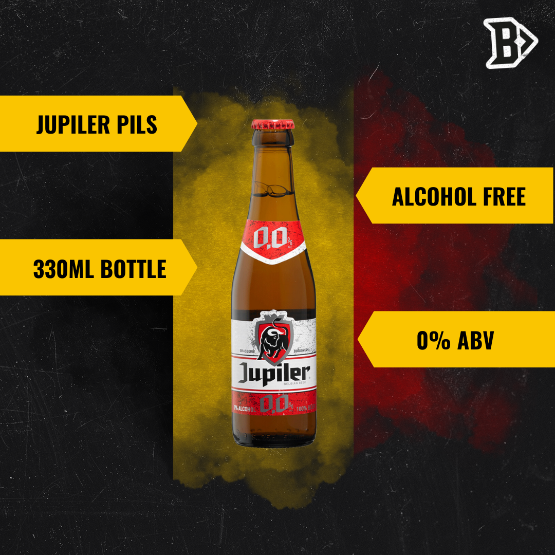 Jupiler Belgian Alcohol Free Beer 250ml Bottles - 0.0% ABV (12 Pack) - BEERHUNTER