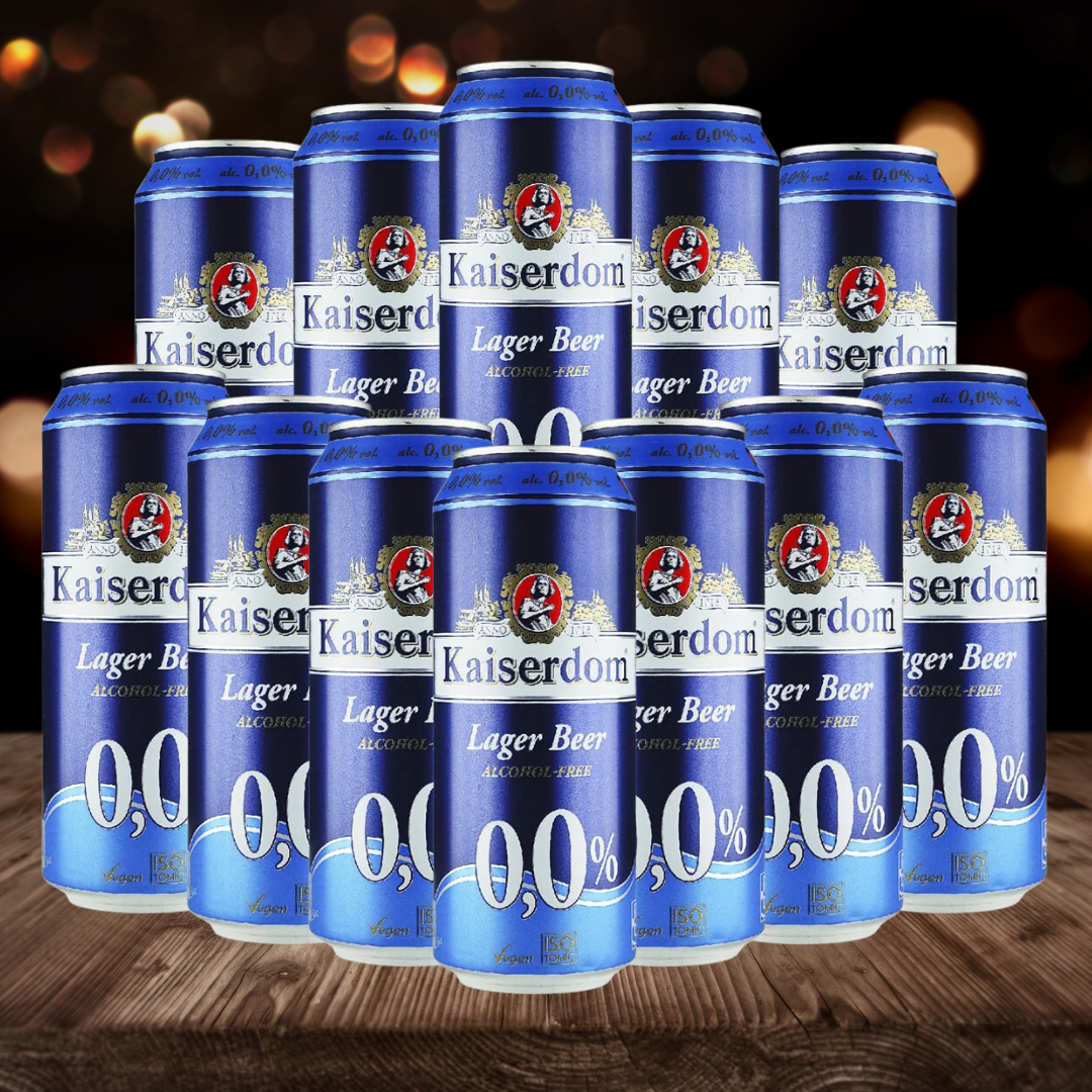 Kaiserdom Lager German Alcohol Free Lager 500ml Cans - 0.0% ABV (12 Pack) - BEERHUNTER