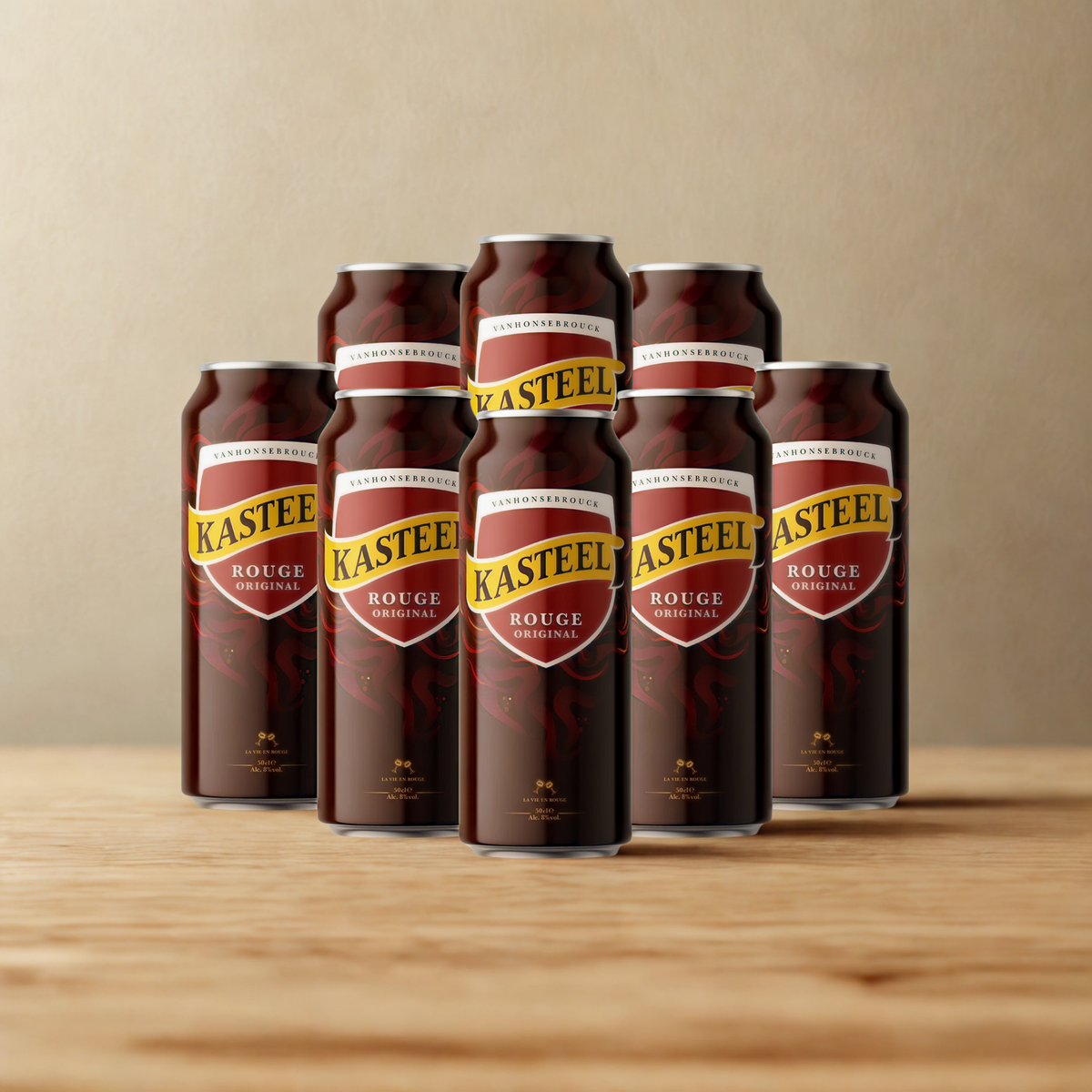 Kasteel Rouge Belgian Cherry Fruit Beer 500ml Cans – 8.0% ABV (Multipack)