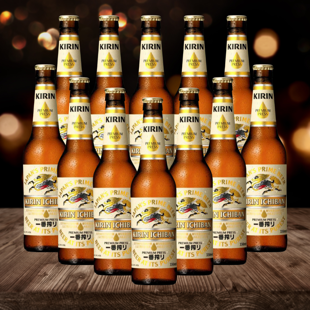 Kirin Ichiban Japanese Lager 330ml Bottles - 4.6% ABV (12 Pack) - BEERHUNTER