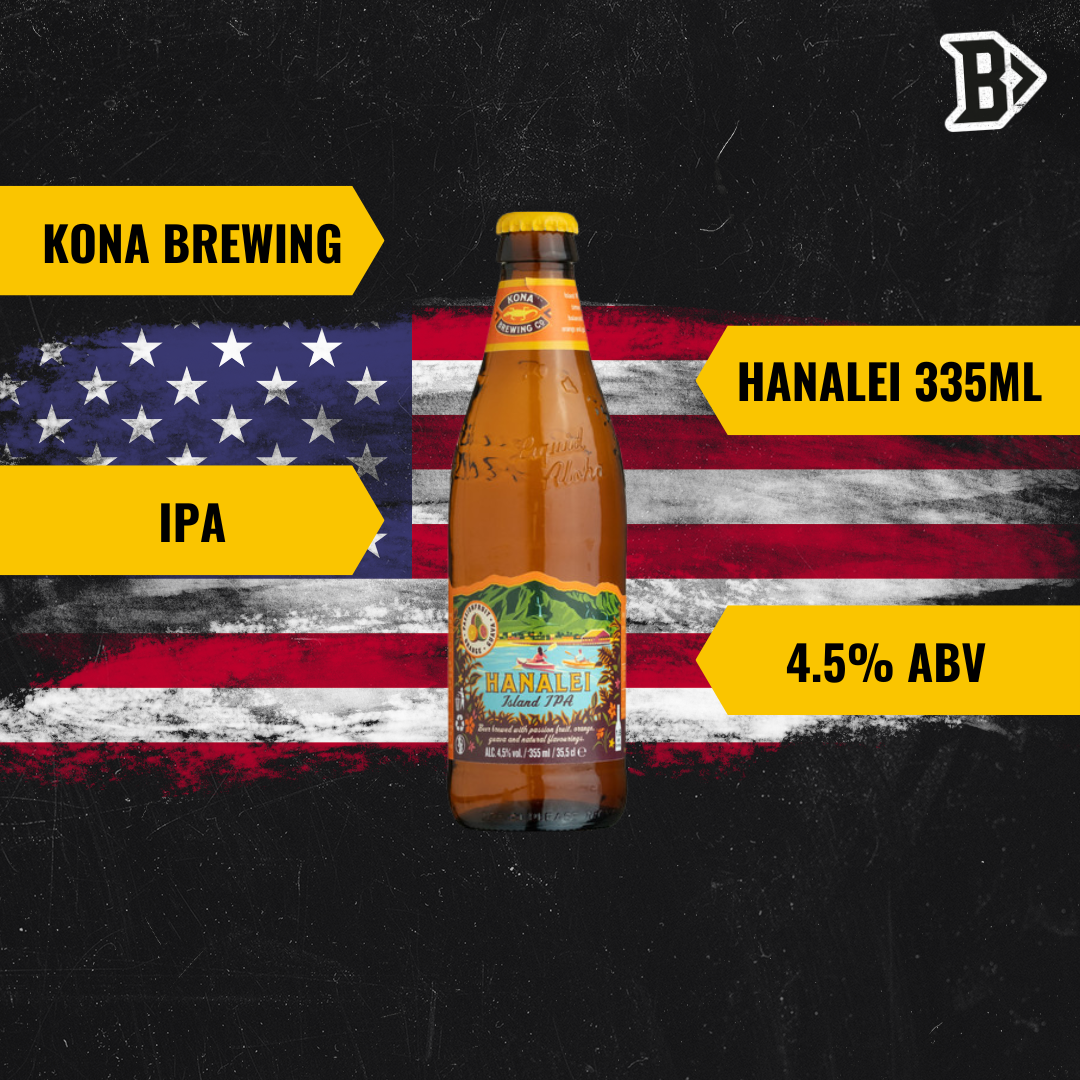 Kona Brewing Co Kona Hanalei IPA 355ml Bottle - 4.5% ABV (12 Pack) - BEERHUNTER