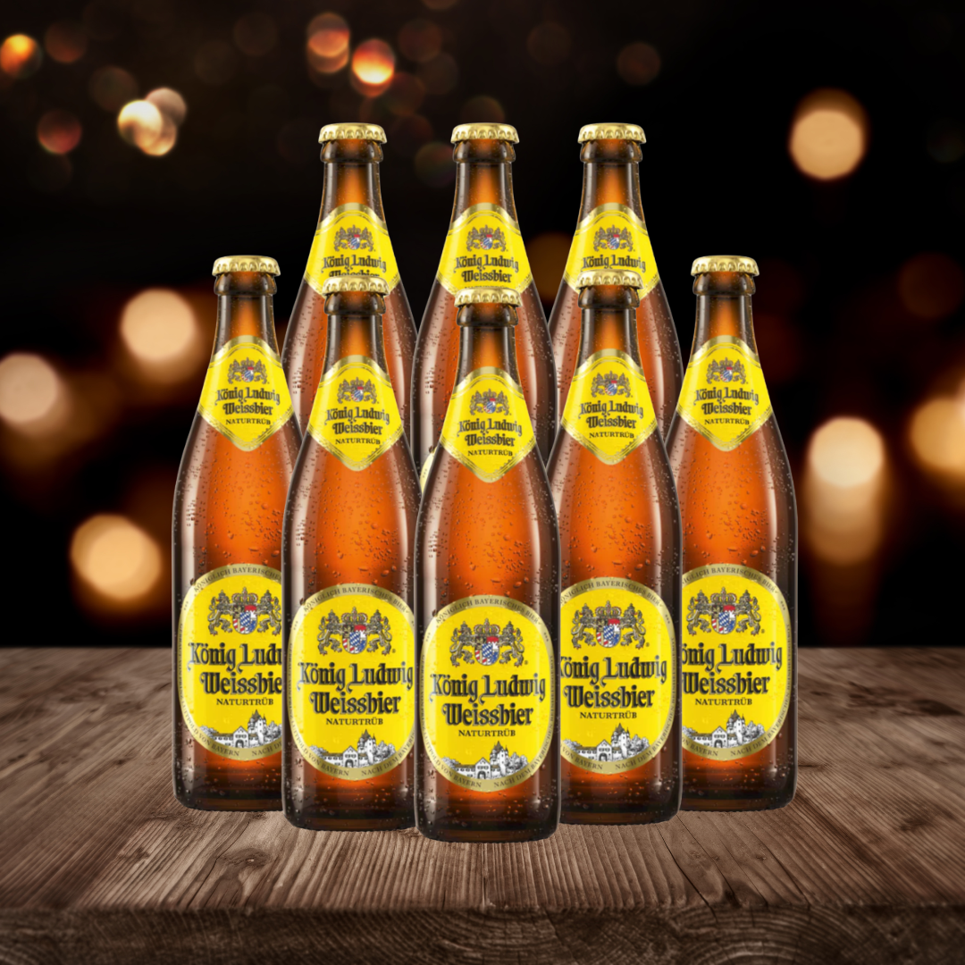 König Weissbier Naturtrub 500ml Bottles - 5.5% ABV (Multipack)