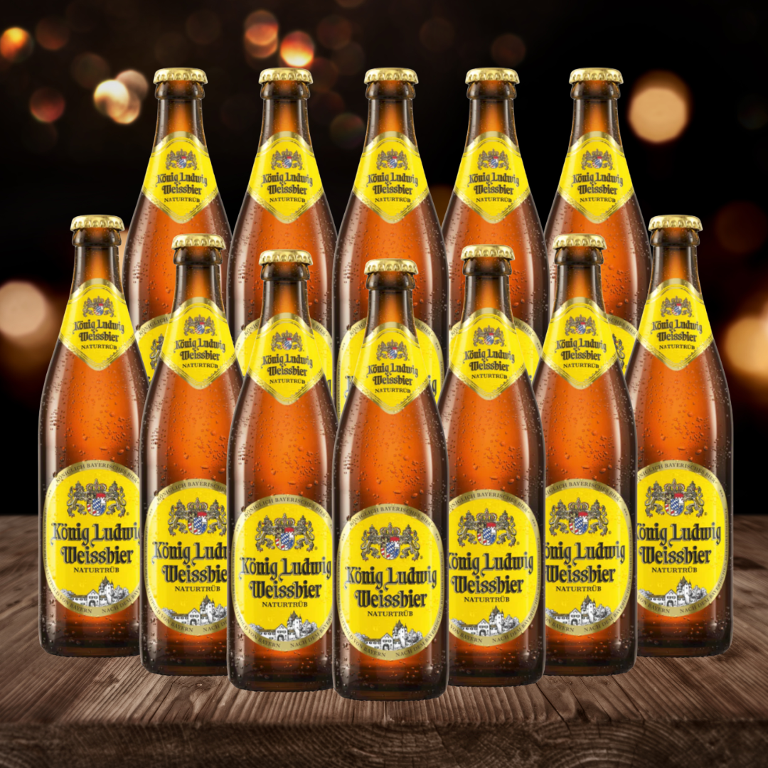 König Weissbier Naturtrub 500ml Bottles - 5.5% ABV (Multipack)