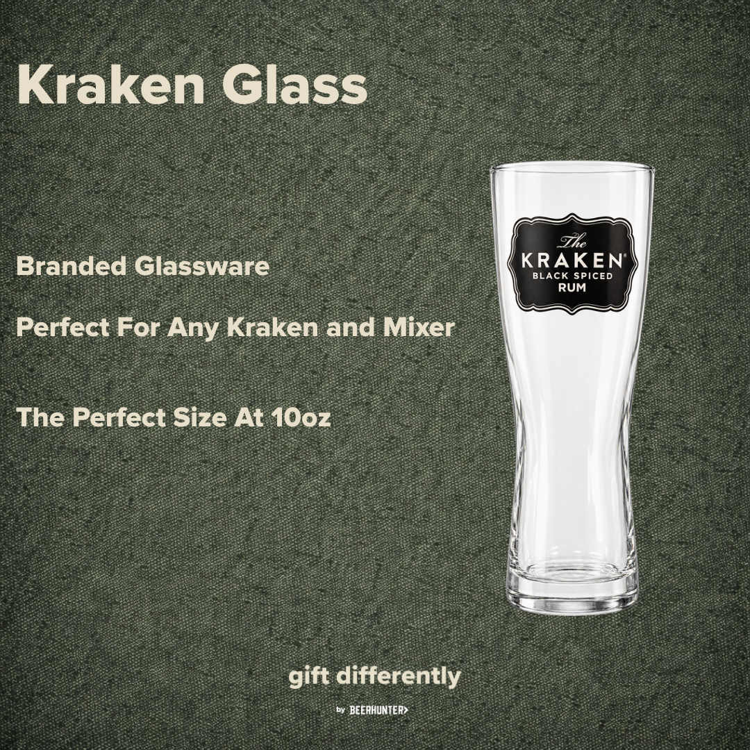 Personalised Kraken Black Spiced Rum Gift Box with Kraken Glass - 70cl - 40% ABV