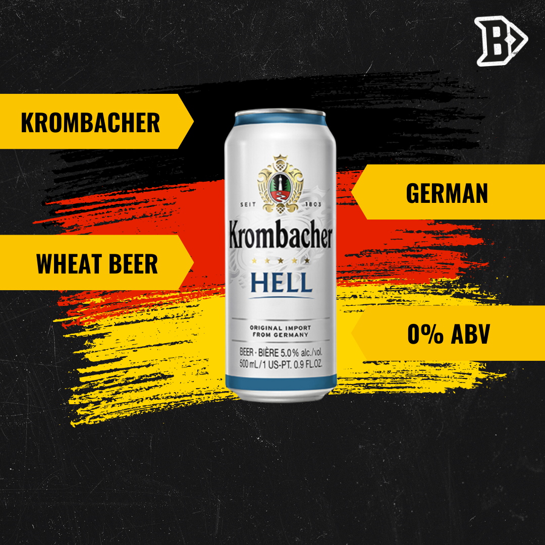 Krombacher Hell Premium German Lager 500ml Cans (12 Pack) - 5.0% ABV