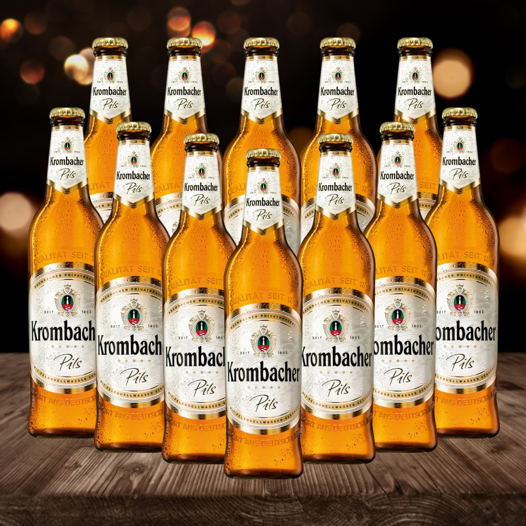 Krombacher Pils German Lager 330ml Bottles (12 Pack) - 4.8% ABV - BEERHUNTER