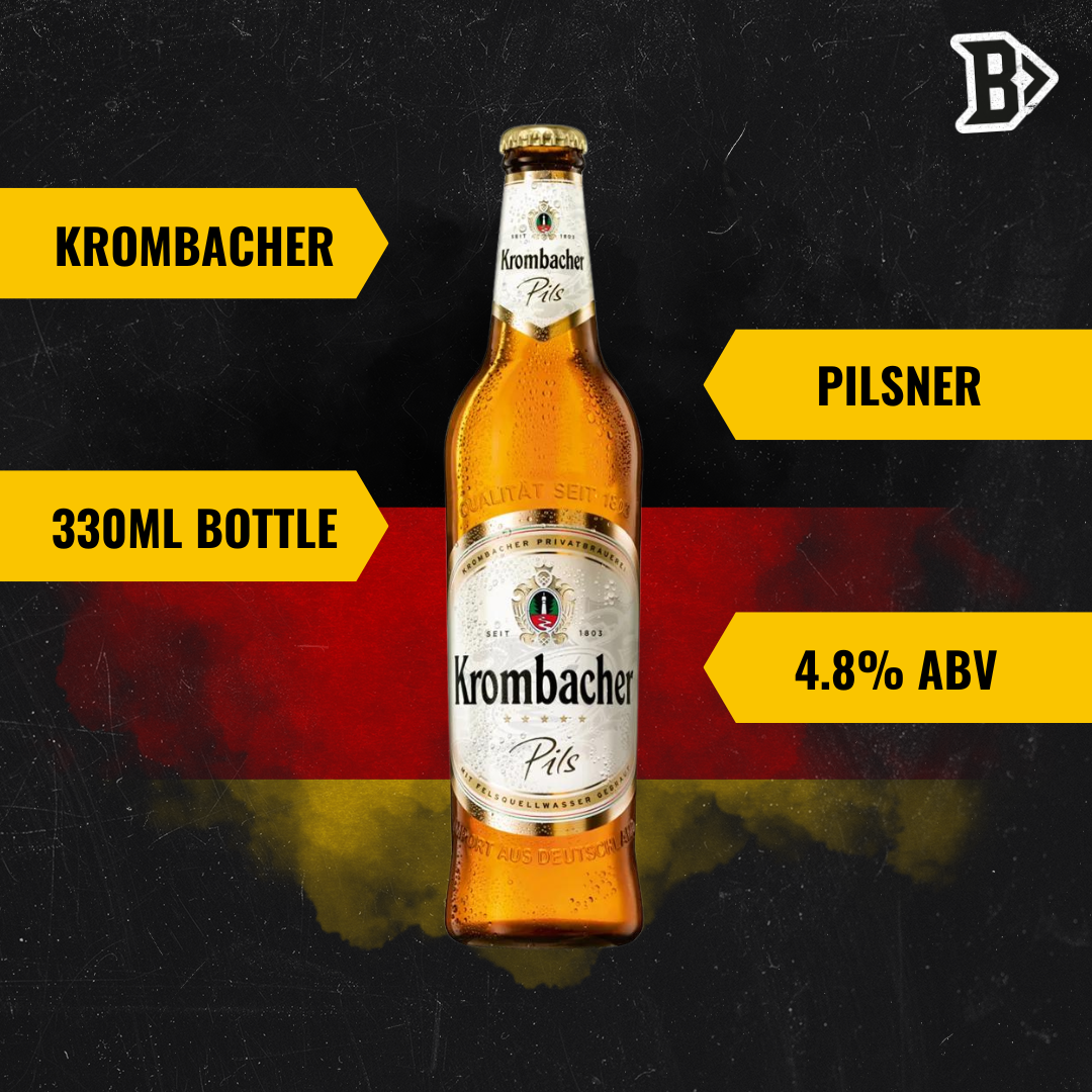 Krombacher Pils German Lager 330ml Bottles (12 Pack) - 4.8% ABV - BEERHUNTER