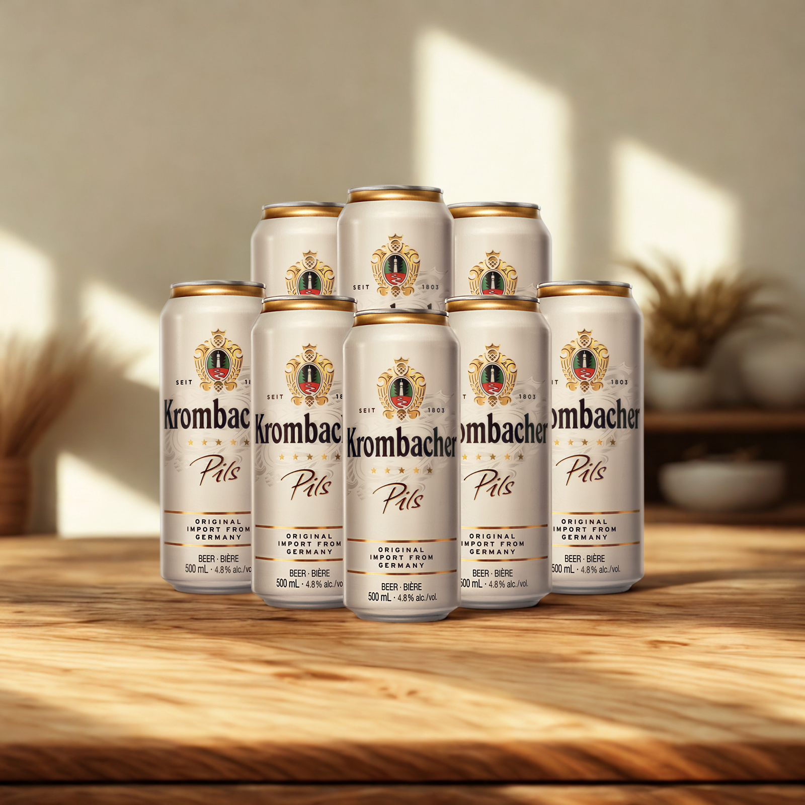 Krombacher Pils Premium German Pilsner 500ml Cans (Multipack) - 4.8% ABV