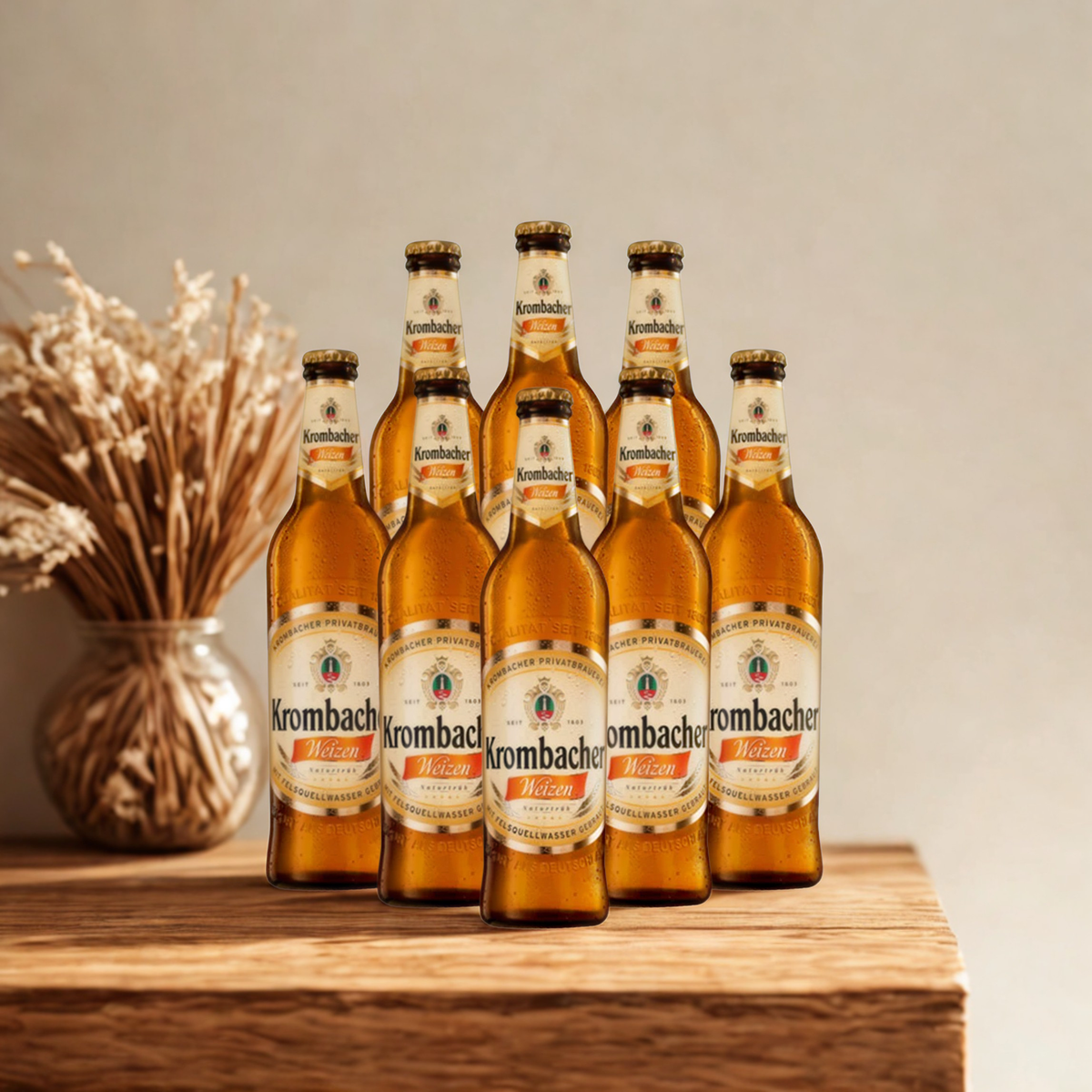 Krombacher Weizen Premium German Wheat Beer 500ml Bottles (Multipack) - 5.3% ABV