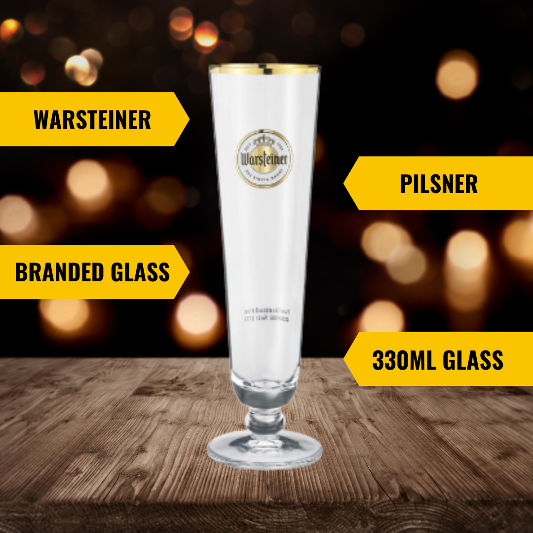 Warsteiner Pilsner Authentic 330ml Chalice Glass