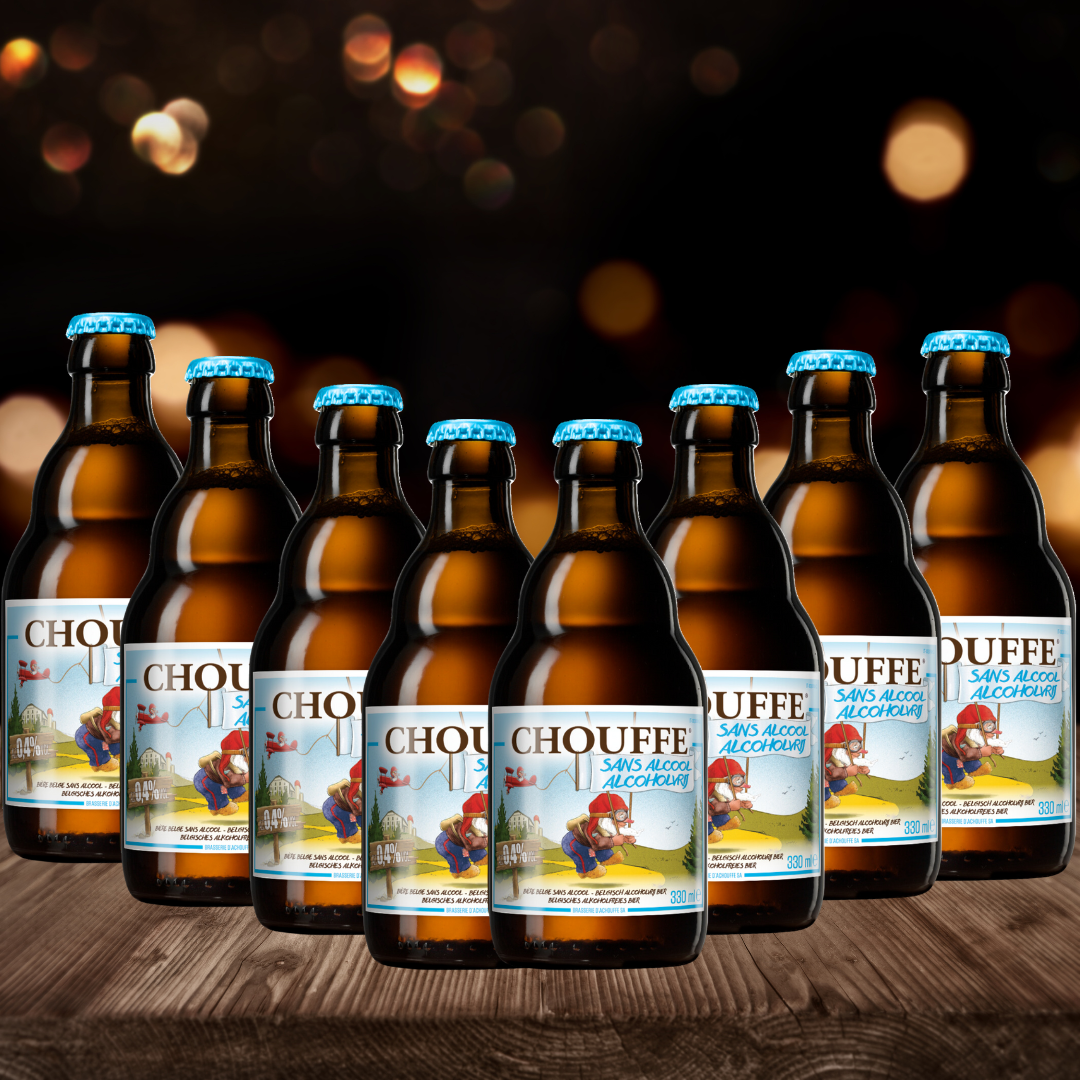 Brasserie D'achouffe CHOUFFE Belgian Alcohol-Free Blonde Ale 330ml Bottles - ABV 0.4% (Multipack)