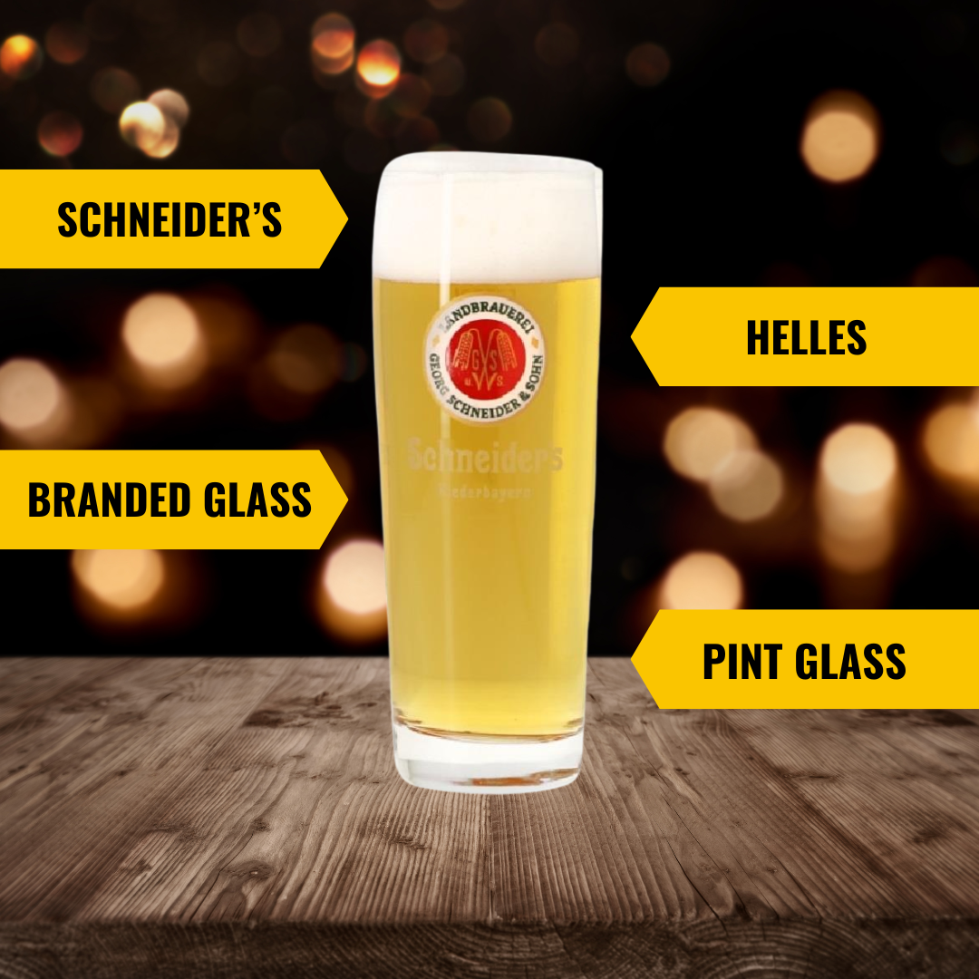 Schneider's Authentic Bavarian Helles Pint Glass