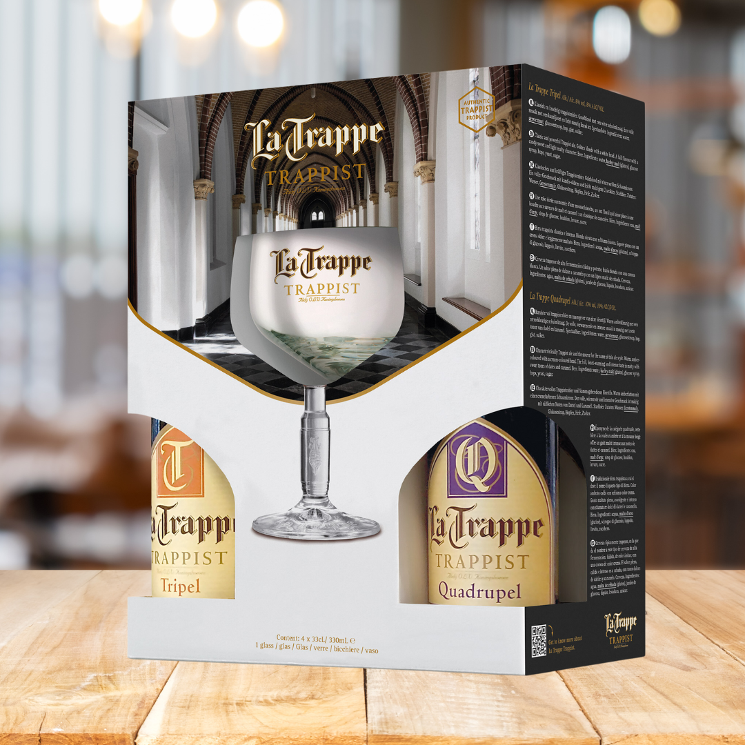 La Trappe Dutch Trappist Beer Gift Set with Chalice - BEERHUNTER