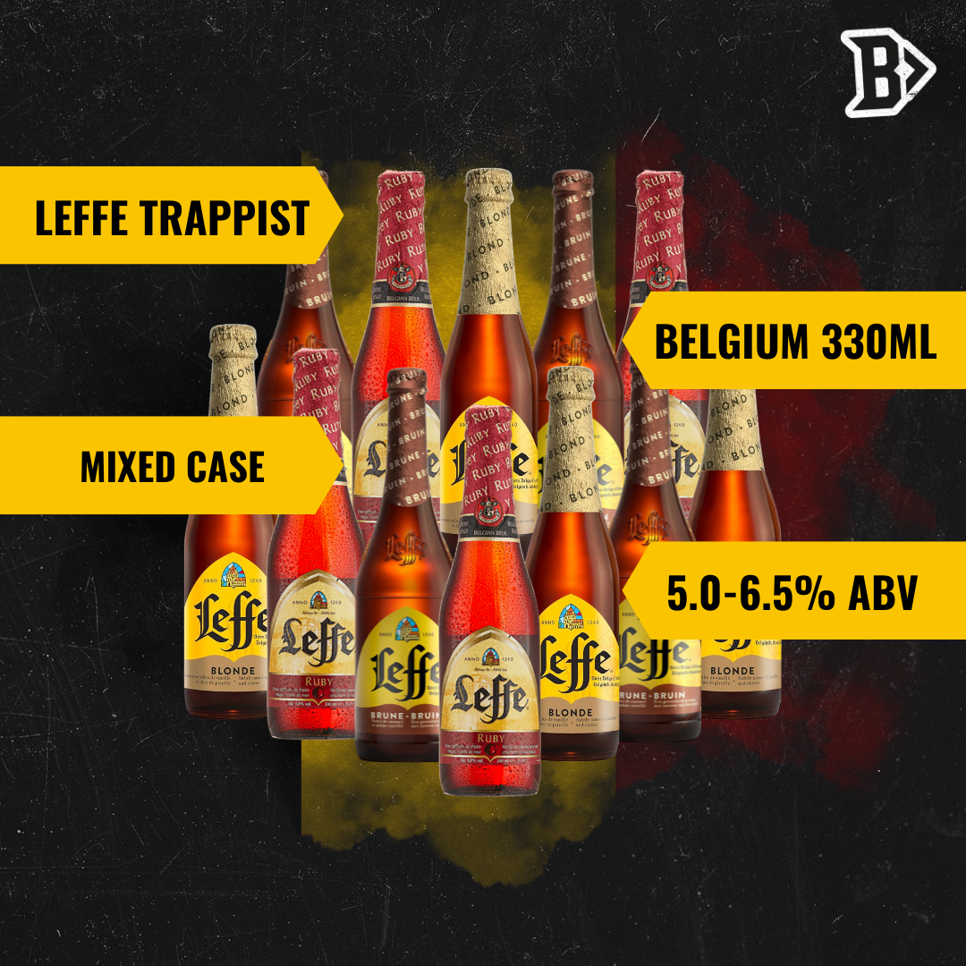 Leffe Belgian Trappist Beer Mixed Case 330ml Bottles (12 Pack) - BEERHUNTER