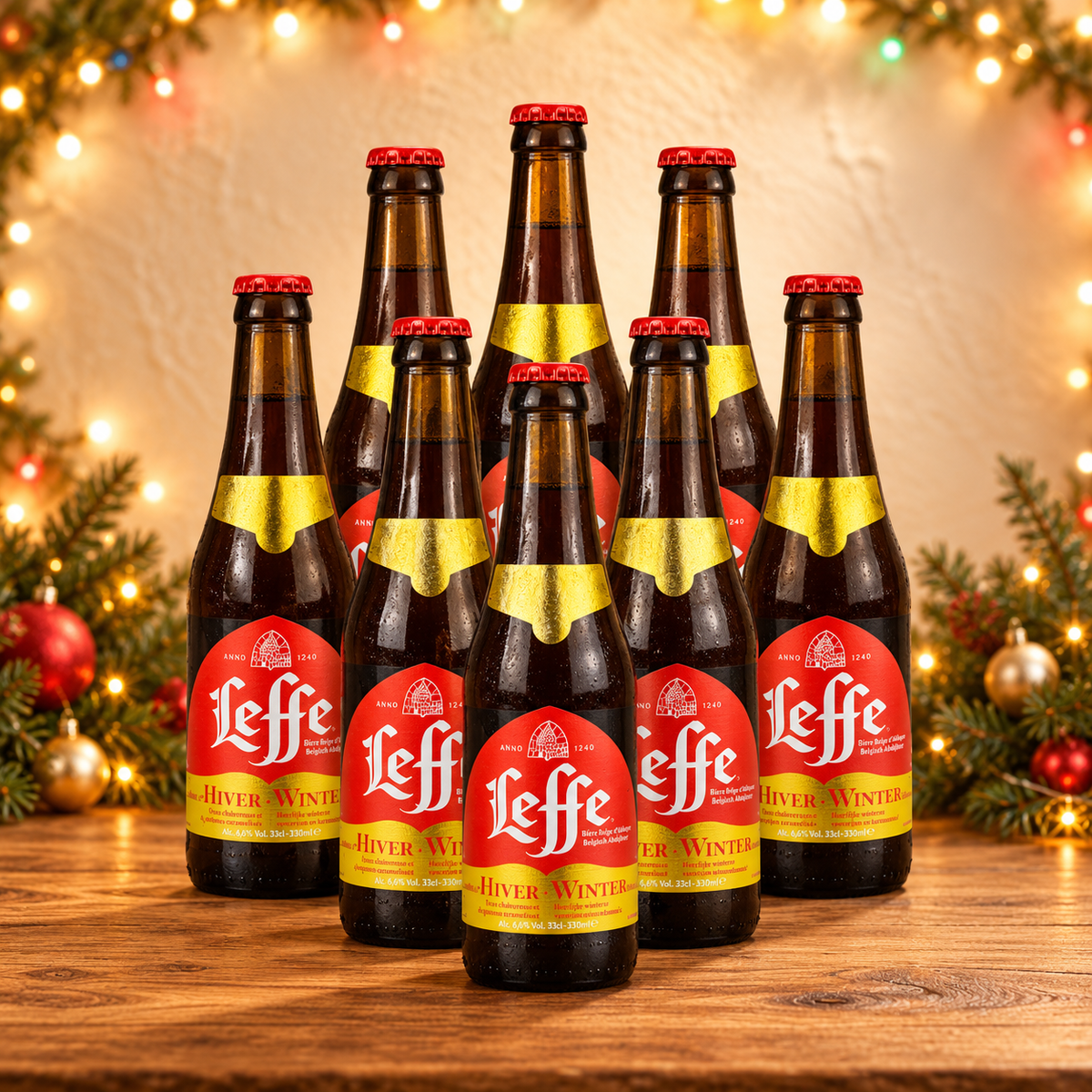 Leffe Belgian Winter Strong Ale 330ml Bottles - 6.5% ABV (8 Pack)